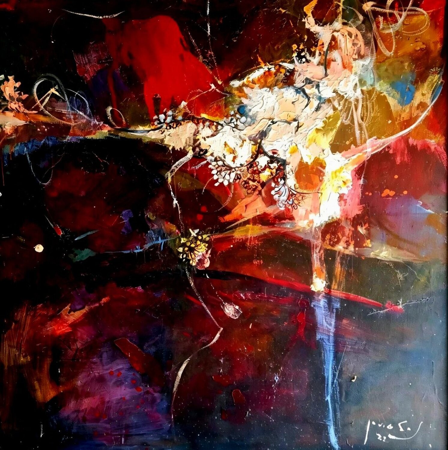 BLOOM OF RESILIENCE Marija Ruisi Original painting for sale