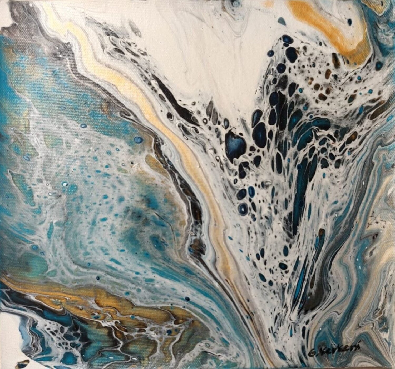 Marée Dorée Marija Ruisi Original painting for sale