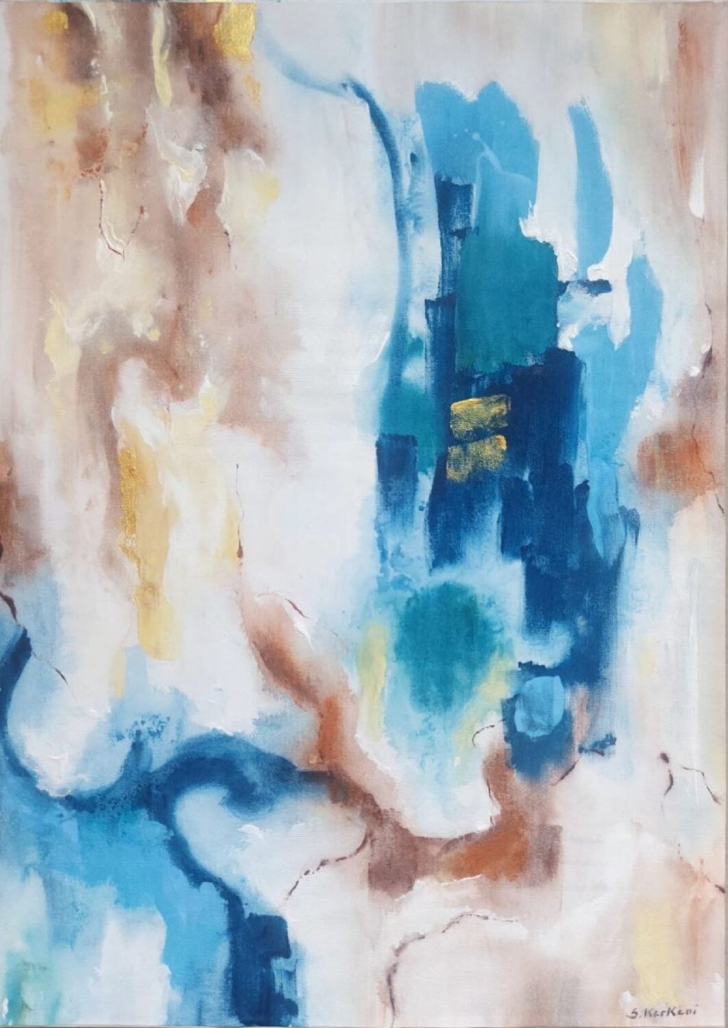 Oasis Bleu Marija Ruisi Original painting for sale