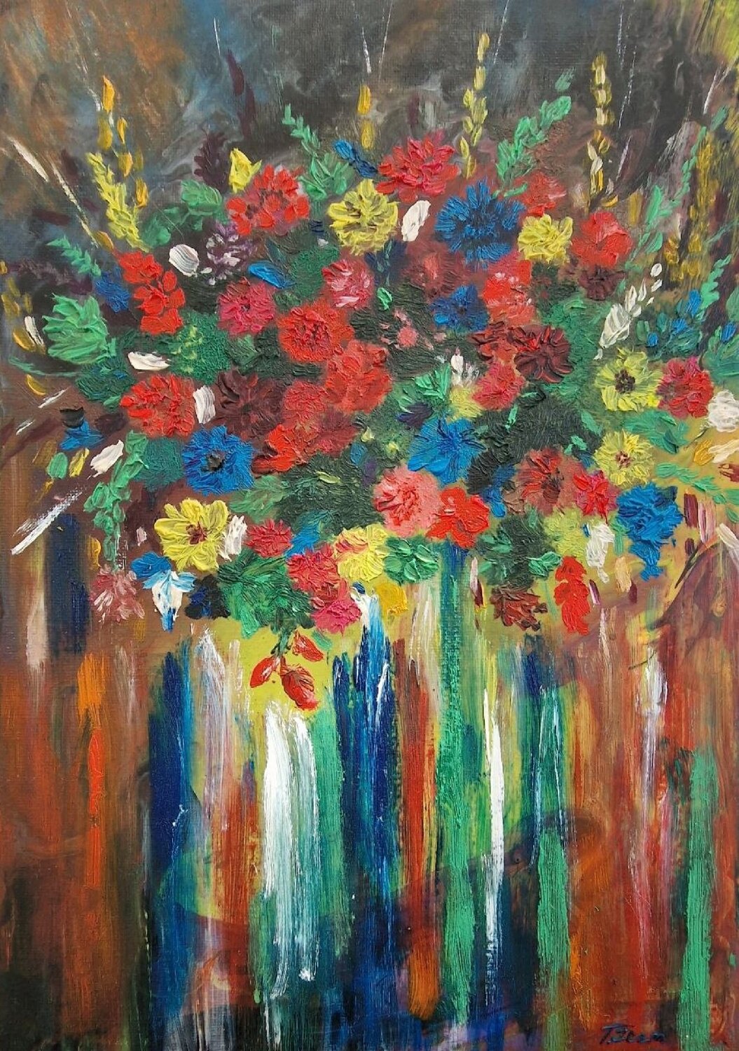 Flowers Against the War Marija Ruisi Original painting for sale