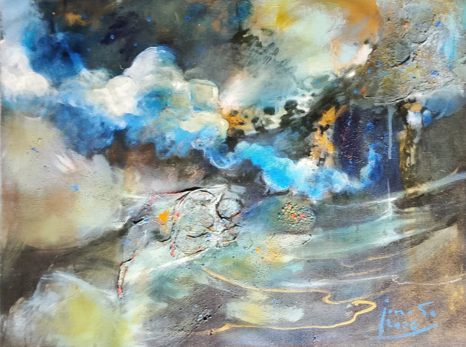 Storm and Calm as One Marija Ruisi Originalgemälde zu verkaufen