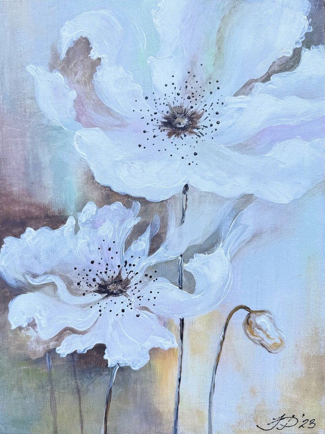 Porcelain Bloom Marija Ruisi Original painting for sale