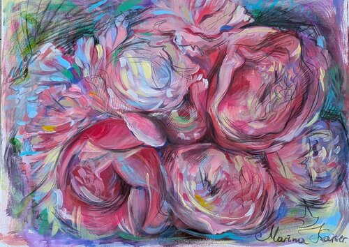 Pink Luxus by Marina Kaiser, Painting for Sale on Select