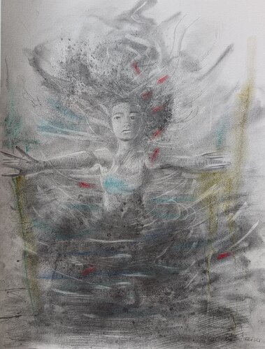 Meeresabgrund by Marina Kaiser, Drawing for Sale on Select