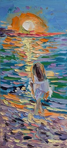 Sonnenuntergang ( Miniature 9 ) by Marina Kaiser, Painting for Sale on Select