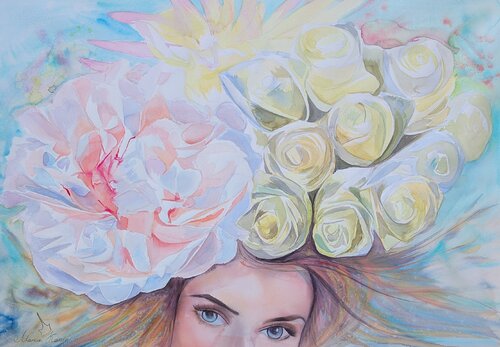 Aus den Augen der Muse by Marina Kaiser, Painting for Sale on Select