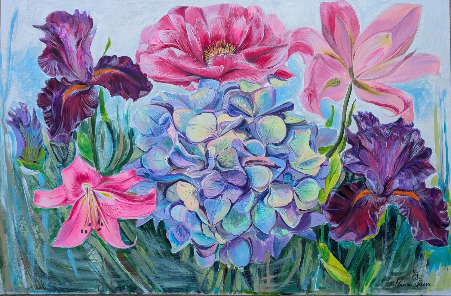 Geheimer Garten Marina Kaiser Original painting for sale