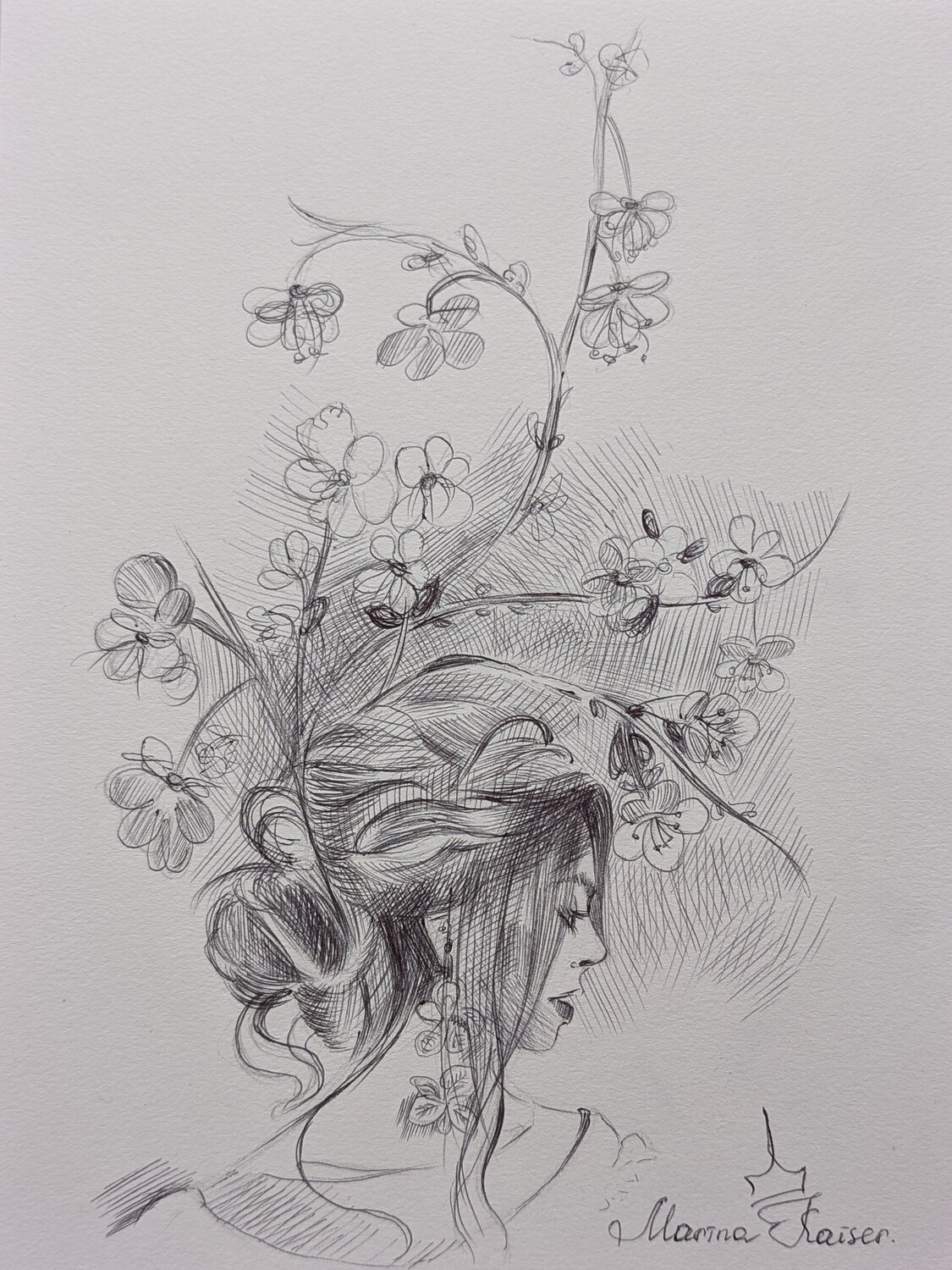 Frühling in mir Marina Kaiser Drawing for sale