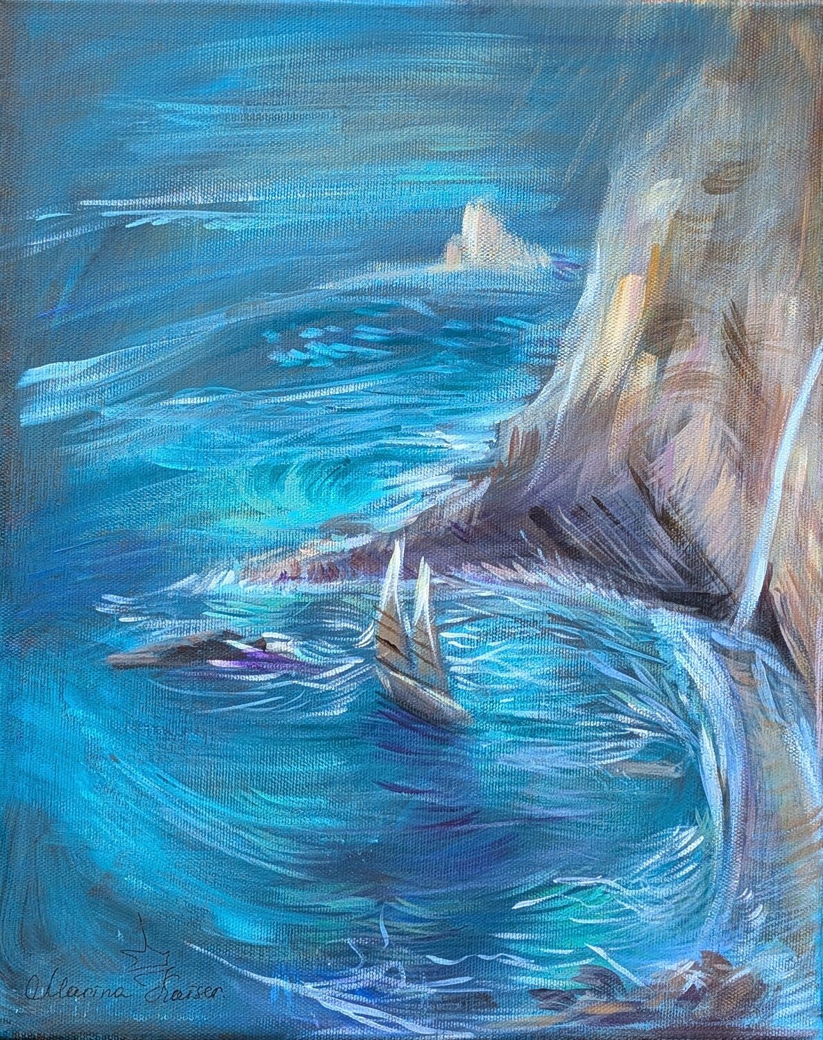 Flucht der Karibik Marina Kaiser Original painting for sale