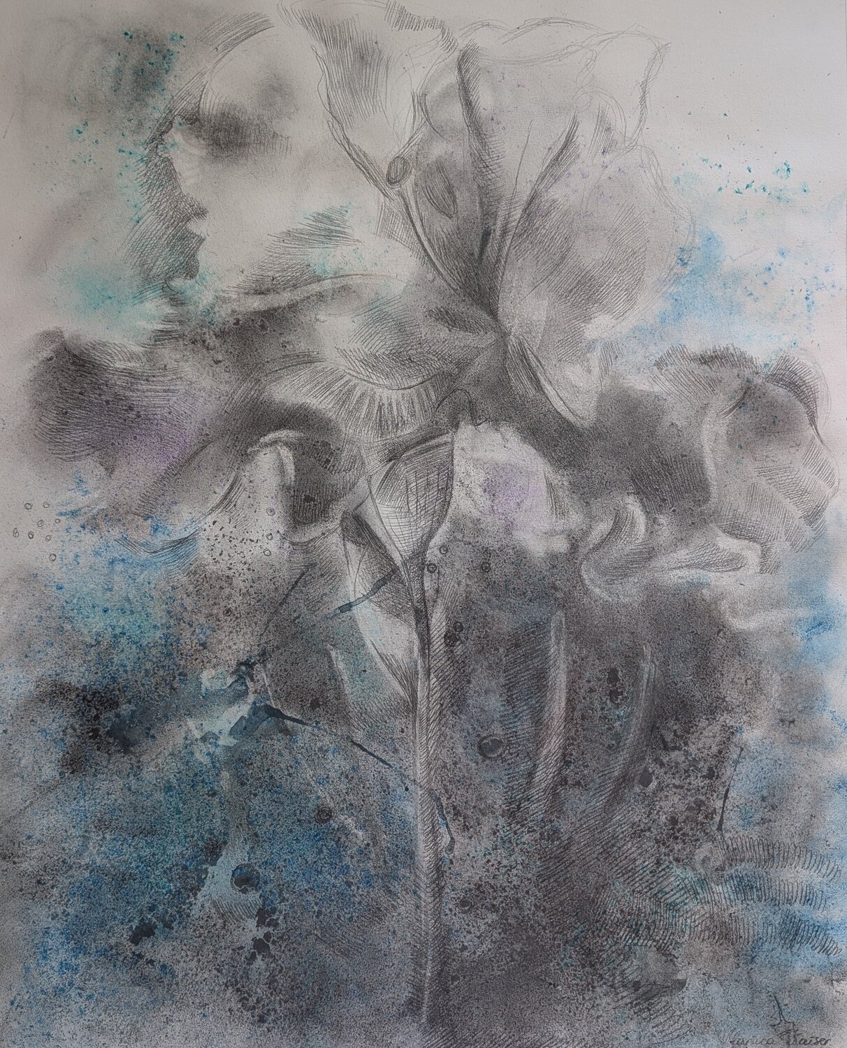 Iris und die Meeresabgründe Marina Kaiser Original painting for sale