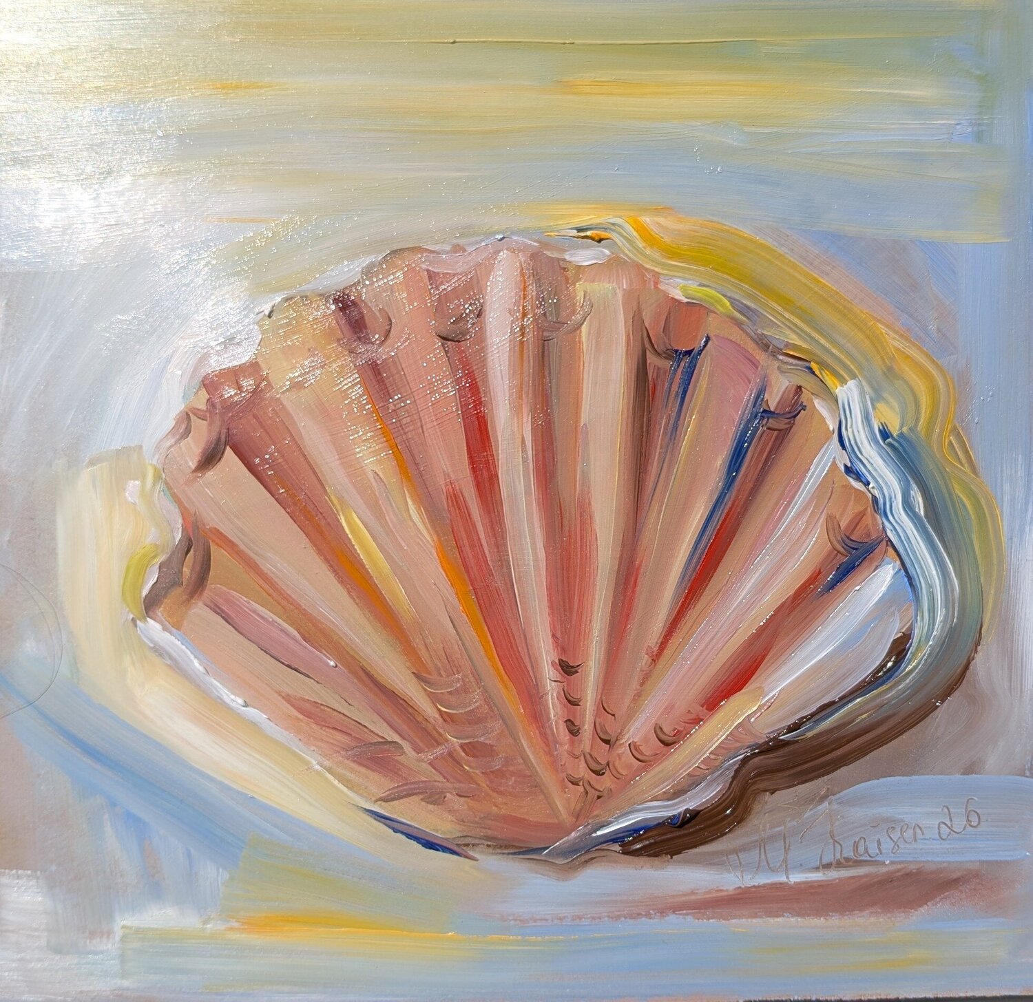 Venusmuschel Marina Kaiser Original painting for sale