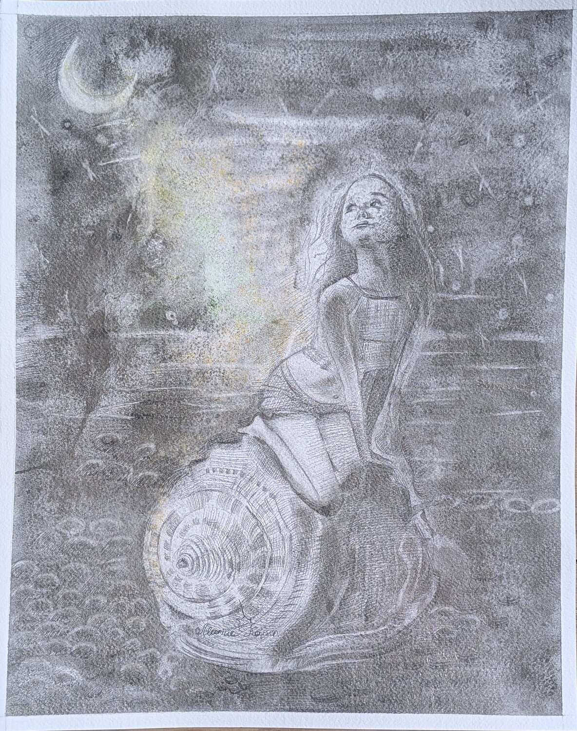 Mondlicht Marina Kaiser Drawing for sale