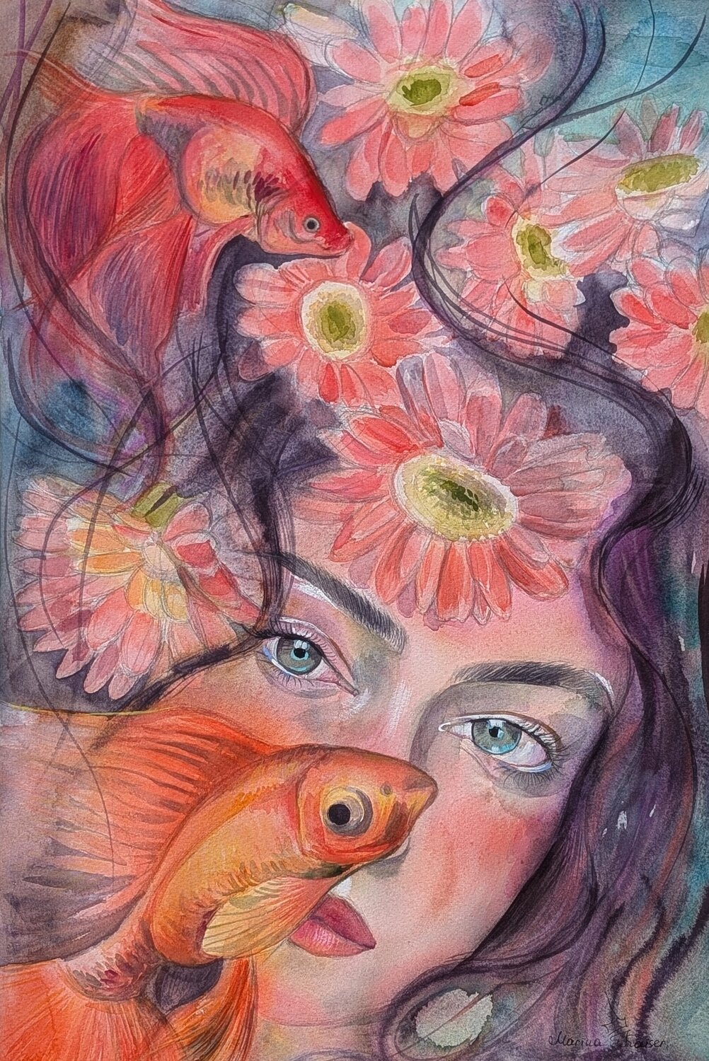 Wo alles möglich ist Marina Kaiser Original painting for sale