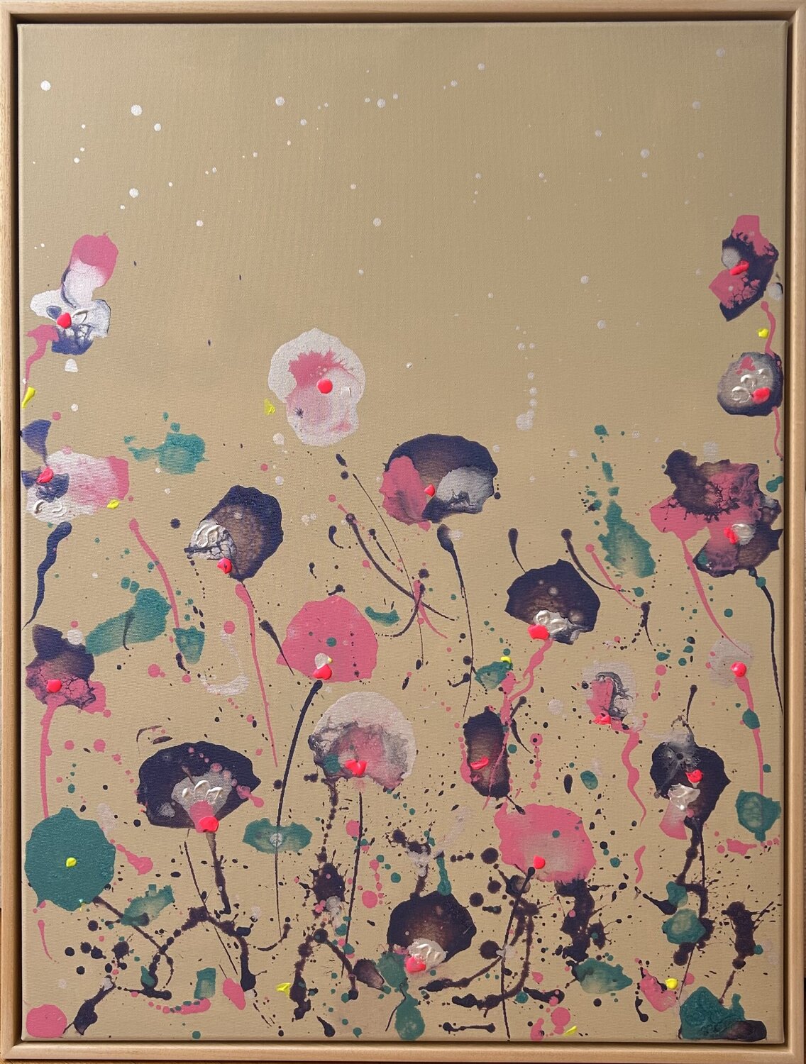 Neon Bloom Martina Gvizdova Original painting for sale