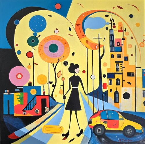 Urban Fantasy by Anna Burger, Painting for Sale on Select