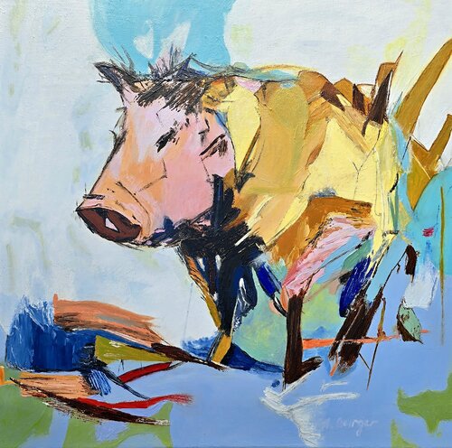 Wild Boar of the Austrian Forest by Anna Burger, Painting for Sale on Select