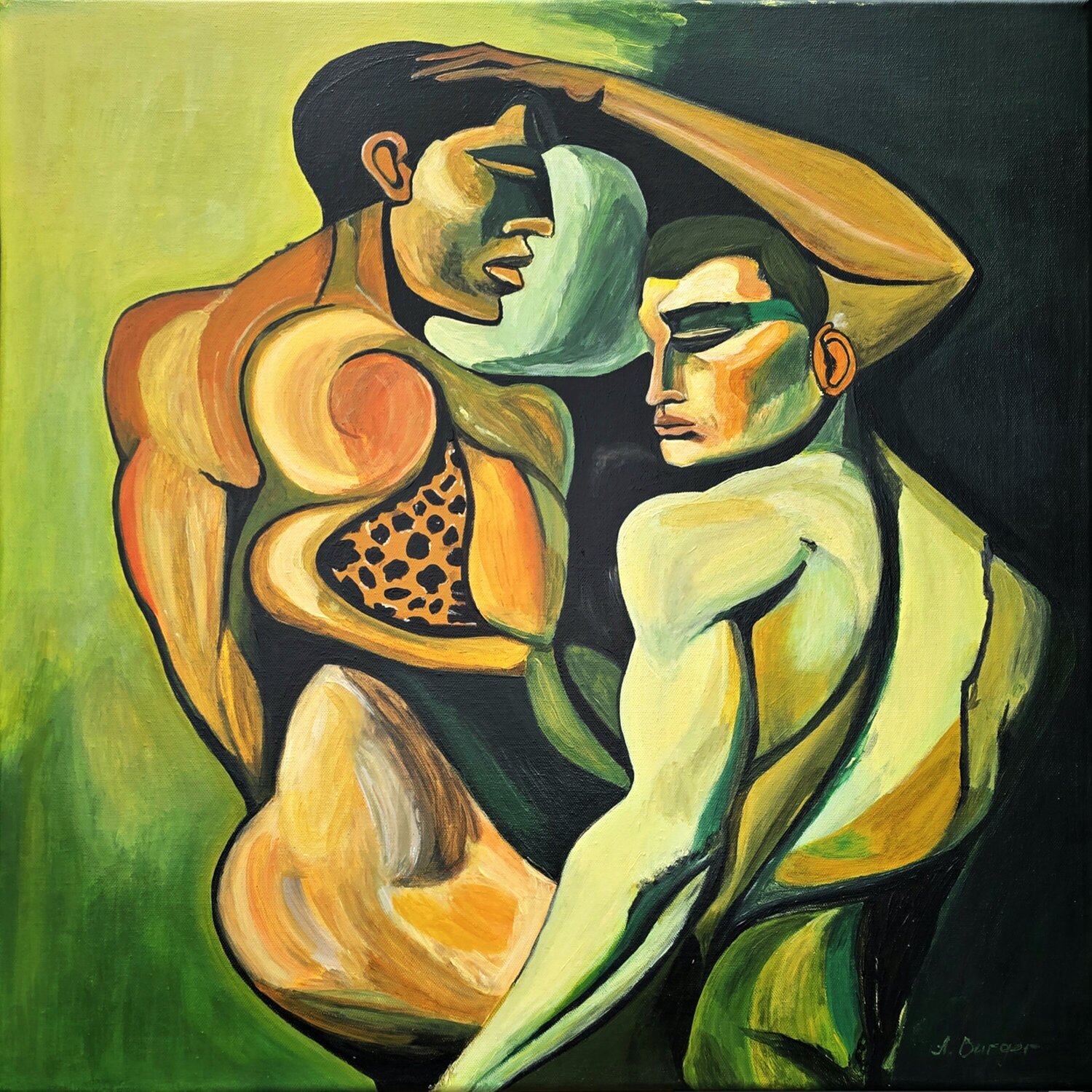 Instinct Without Permission Anna Burger Original painting for sale