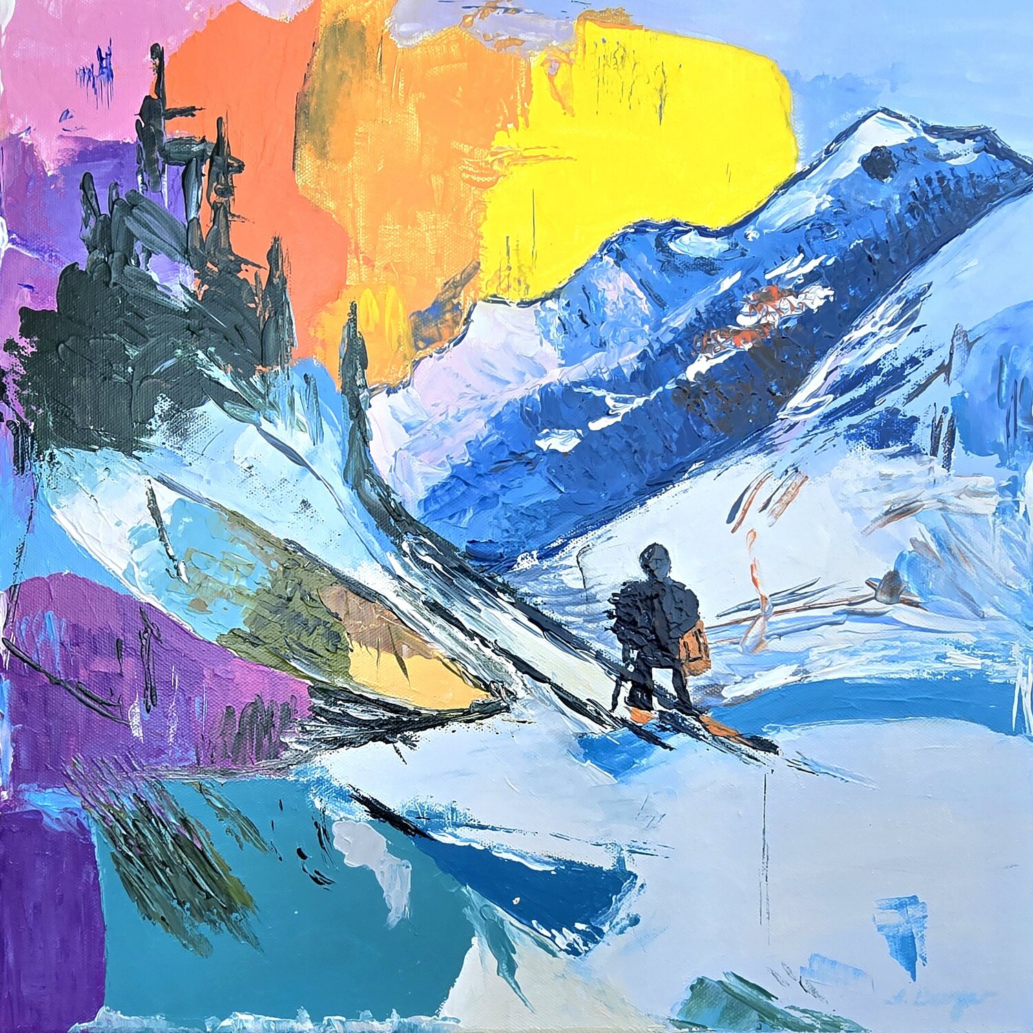 Spirit Echo of Salzkammergut Anna Burger Original painting for sale