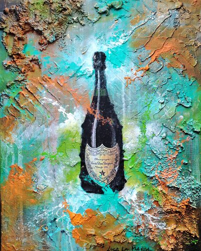 Domperignon - Urban Luxury Pop Art Painting by Luca La Marca by Luca La Marca, Painting for Sale on Select