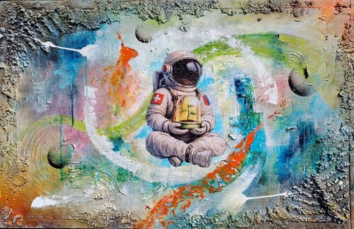 CUSTODE DELLA VITA (Guardian of Life) - Urban Luxury Pop Art Paiting by Luca La Marca by Luca La Marca, Painting for Sale on Select