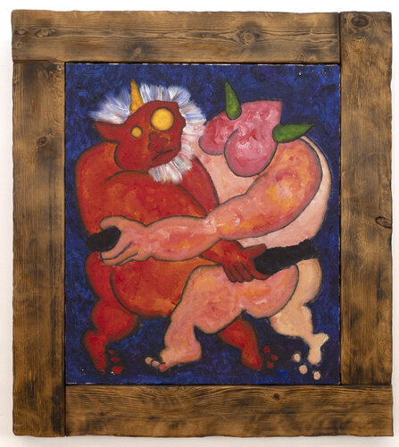 Sumo at night by Hirofumi Miyauchi (Andecian), Painting for Sale on Select