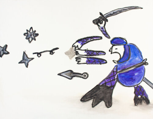 The Lazy Ninja by Hirofumi Miyauchi (Andecian), Painting for Sale on Select