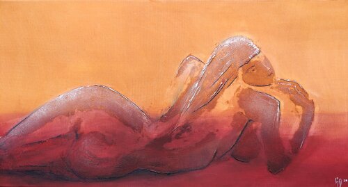die Liegende by Cornelia Seibt, Painting for Sale on Select