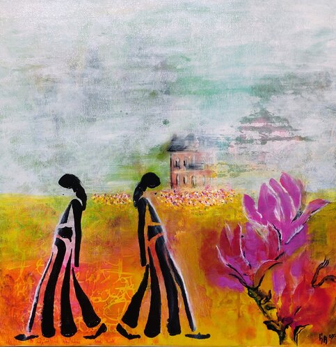 Twins by Cornelia Seibt, Painting for Sale on Select