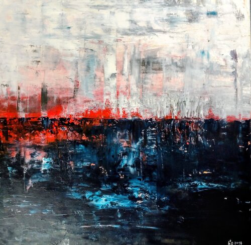 Lake at night by Cornelia Seibt, Painting for Sale on Select