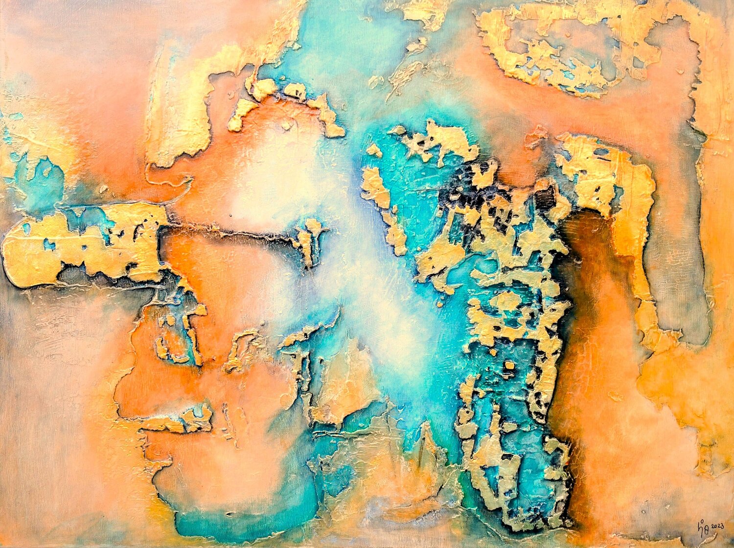 our world 9089 Cornelia Seibt Original painting for sale