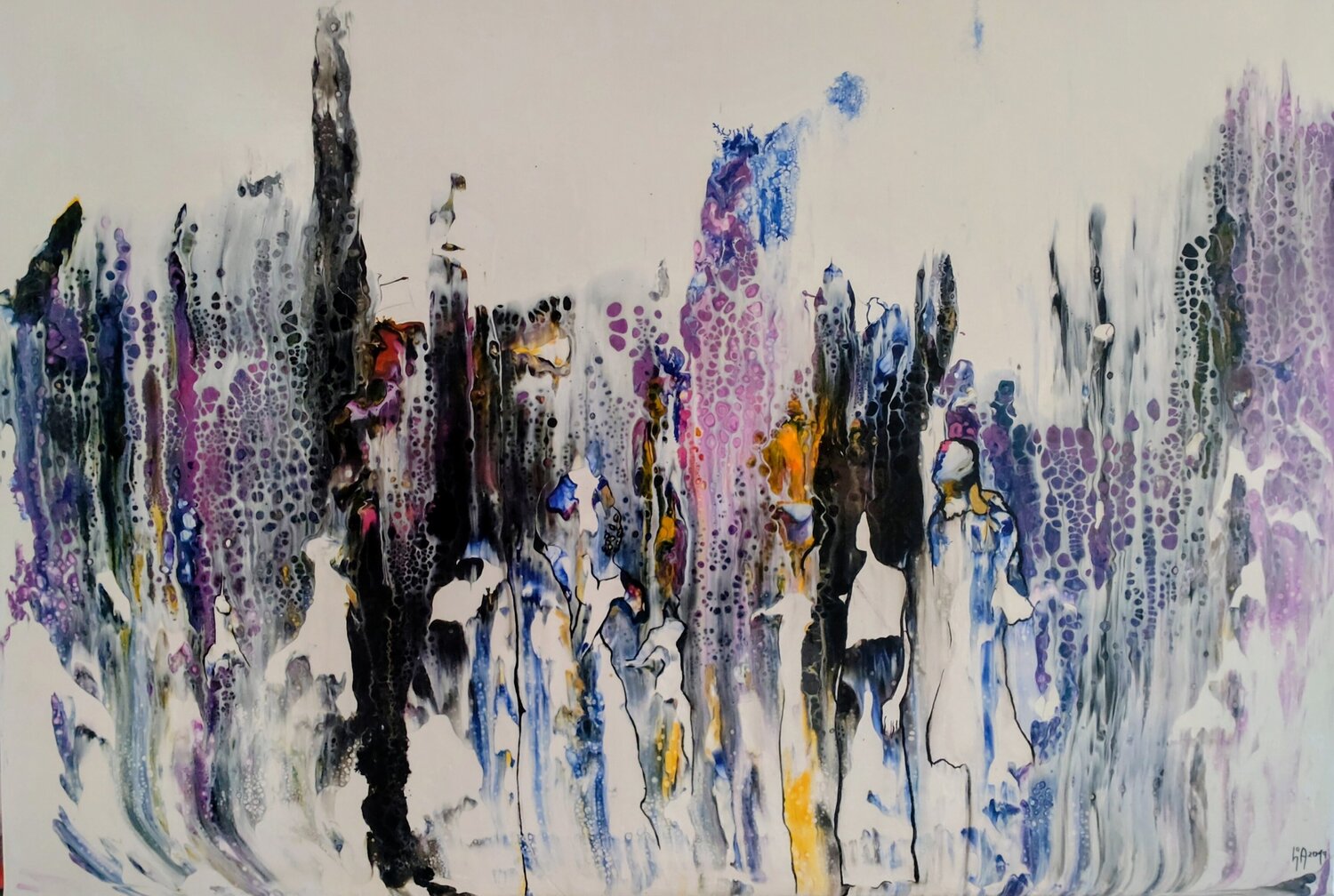 Stadtgewimnel Cornelia Seibt Original painting for sale