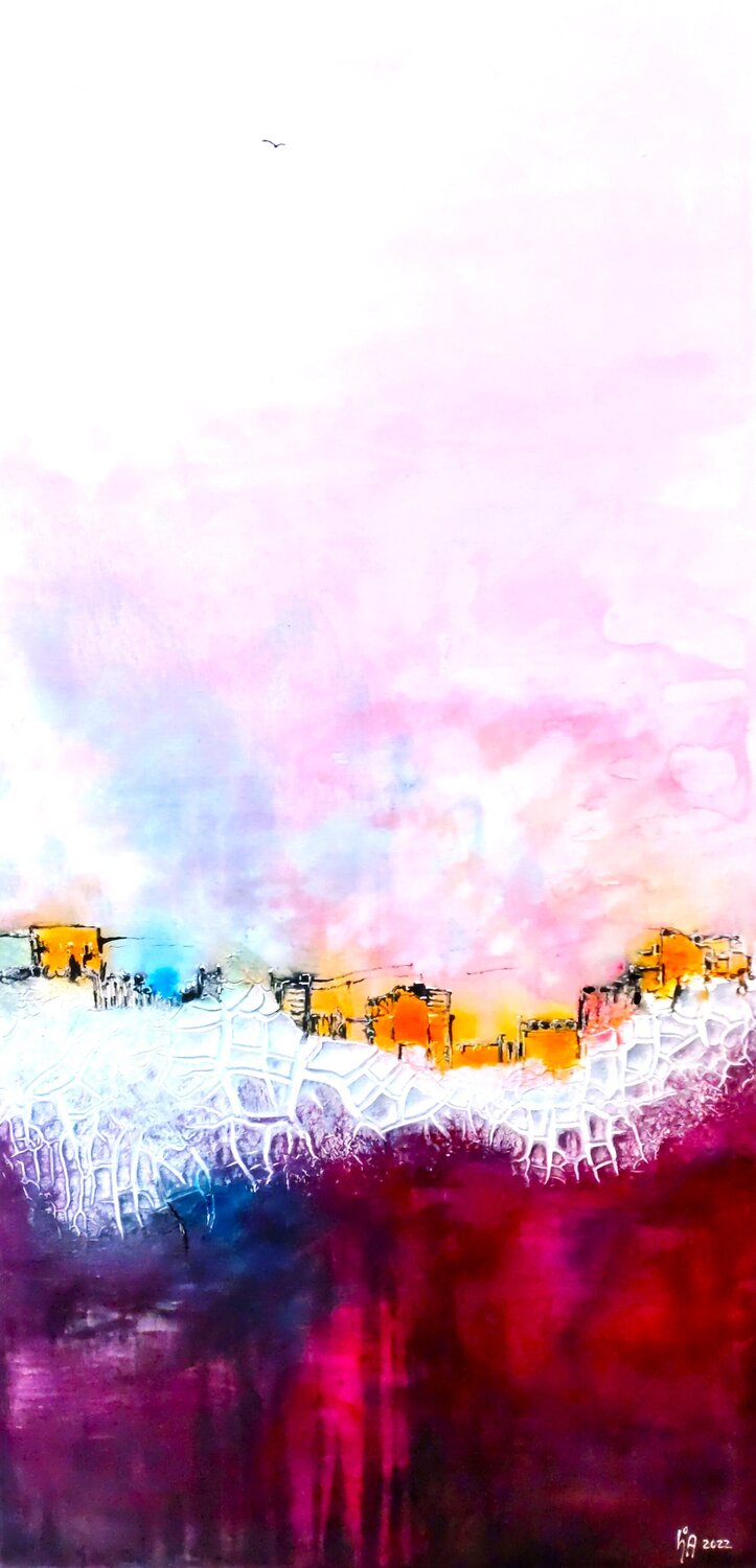 Arktischer Sommer Cornelia Seibt Original painting for sale