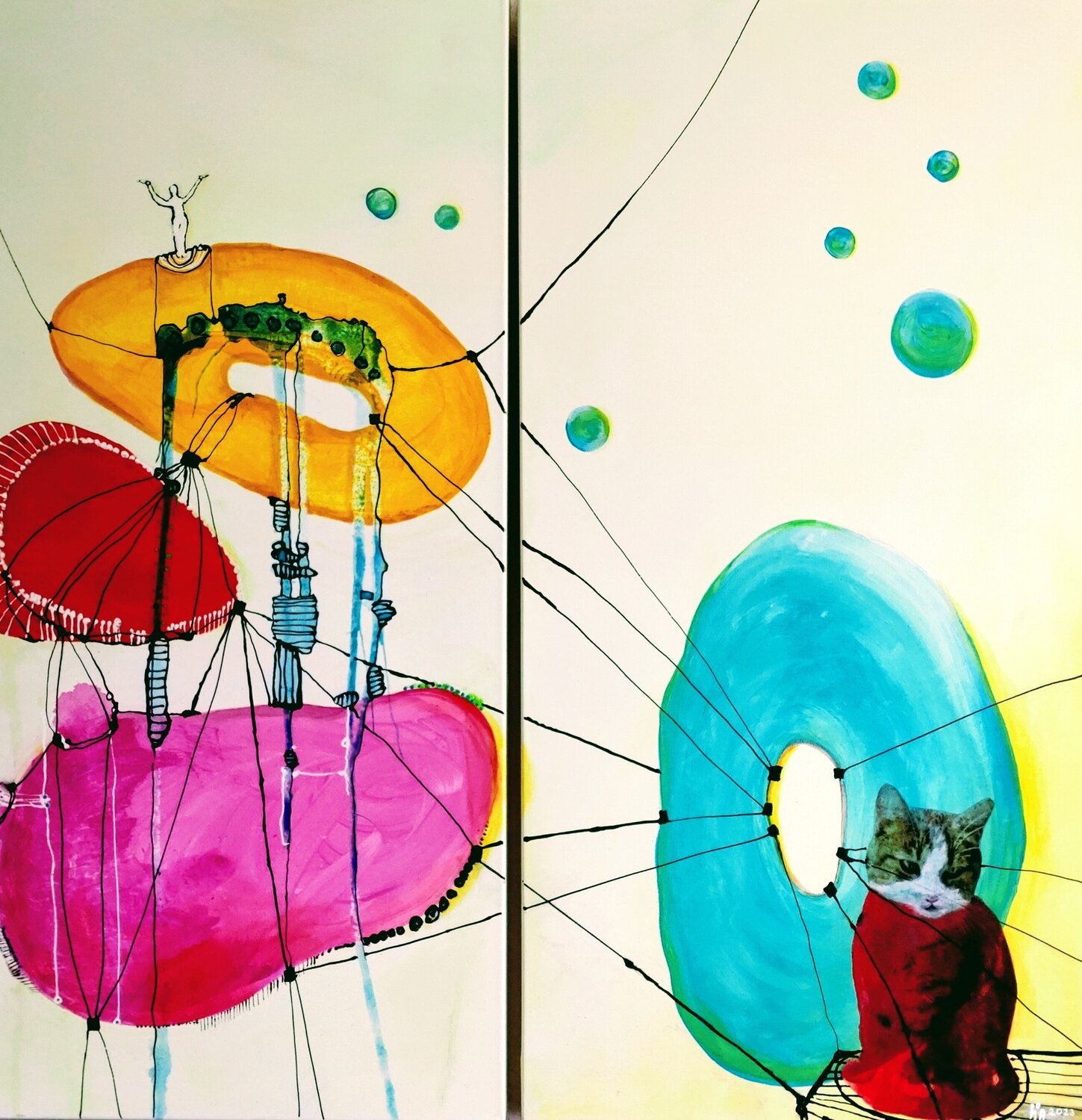 Crazy dream Cornelia Seibt Original painting for sale