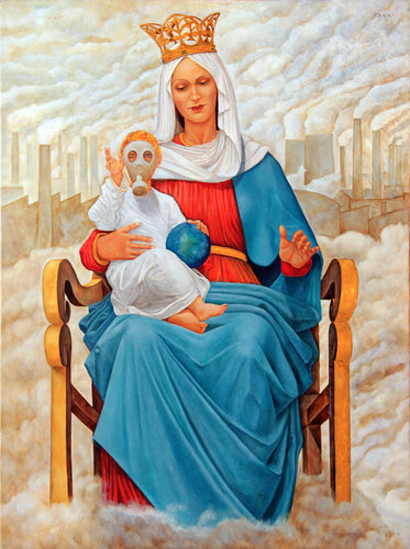 Nostra Signora delle polveri sottili by Nunzio Capece, Painting for Sale on Select