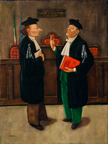 Gli avvocati. by Nunzio Capece, Painting for Sale on Select
