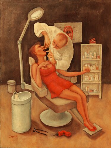 Il dentista. by Nunzio Capece, Painting for Sale on Select