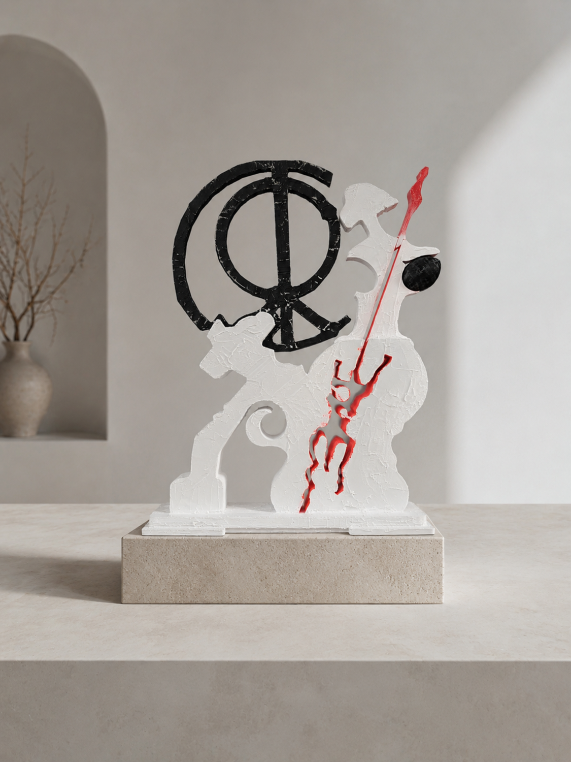 ROSALIA-RESONANCIA ROJA Ernesto Zapata Urrutiabeascoa Sculpture for sale