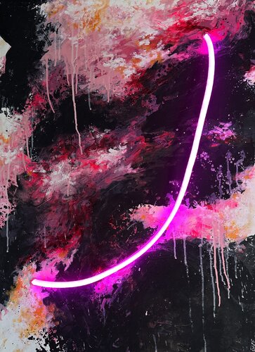 Squeezing The Dark Out by Nataliia Chebarkova, Painting for Sale on Select