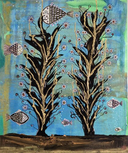 Fondo marino onírico by Ricardo Torres Martín, Painting for Sale on Select
