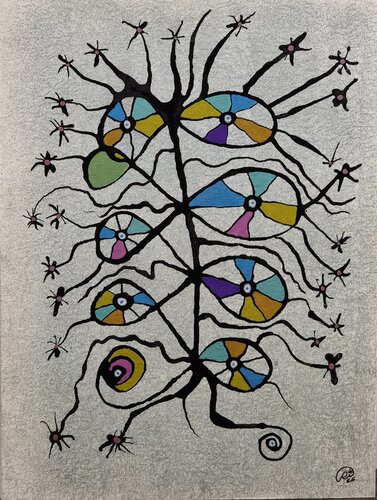 Red neuronal by Ricardo Torres Martín, Painting for Sale on Select