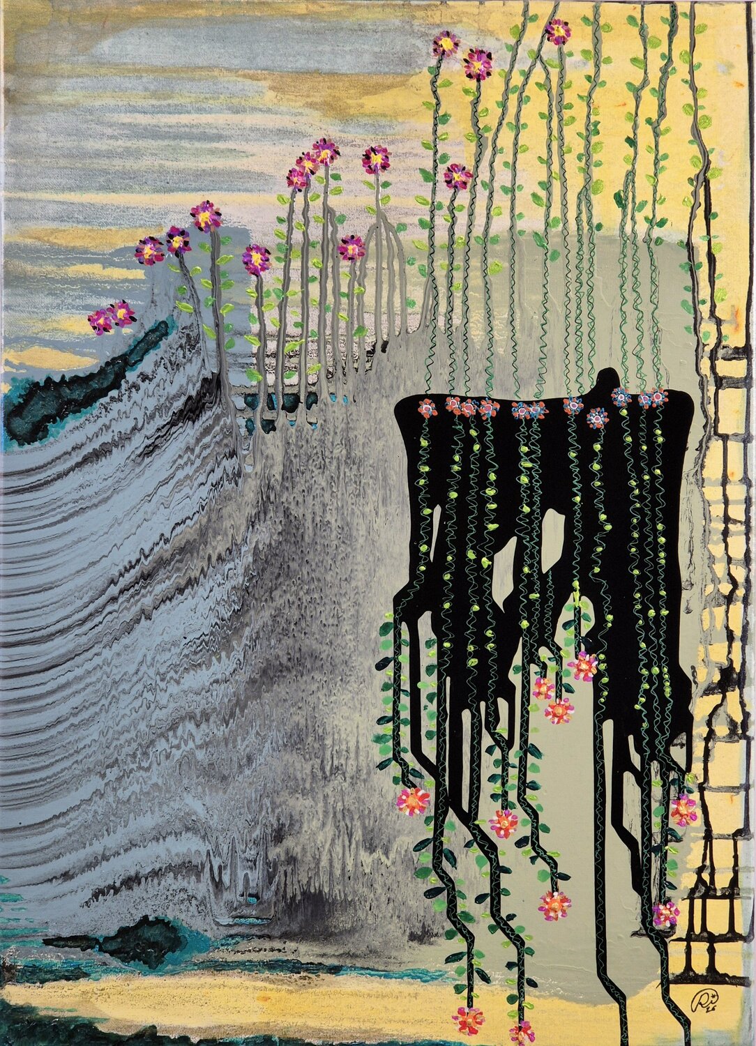 Caída en flor Ricardo Torres Martín Original painting for sale