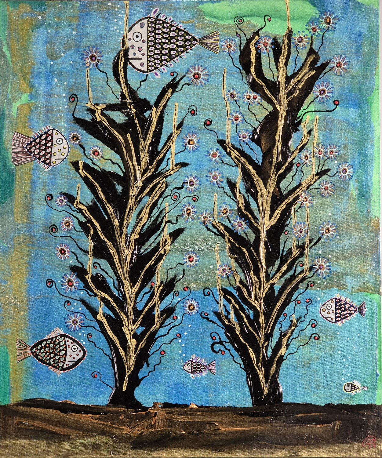 Fondo marino onírico Ricardo Torres Martín Original painting for sale