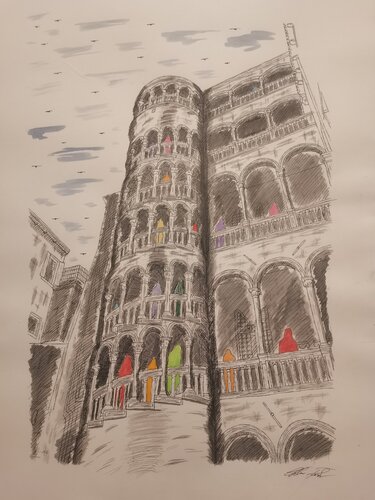 L'ascesa by Christian Penta, Drawing for Sale on Select