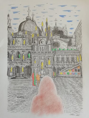 L'Ammirazione by Christian Penta, Drawing for Sale on Select