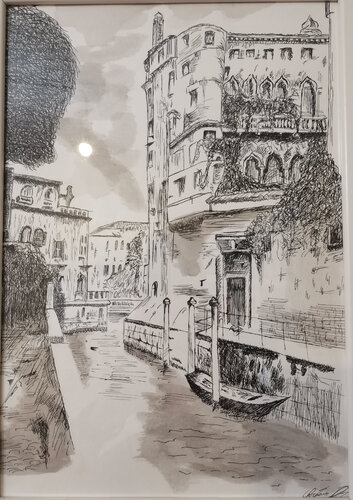 Exploring Venice by Christian Penta, Drawing for Sale on Select
