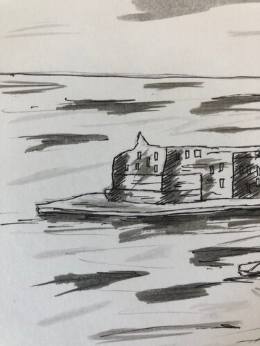 Il porto di Gaeta by Christian Penta, Drawing for Sale on Select