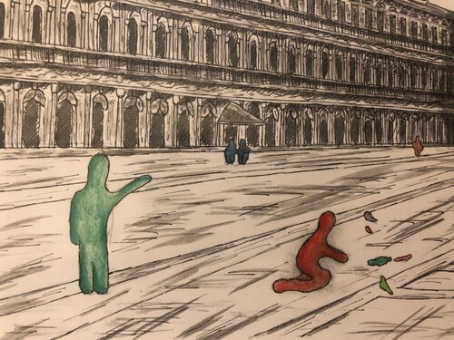 La condivisione by Christian Penta, Drawing for Sale on Select