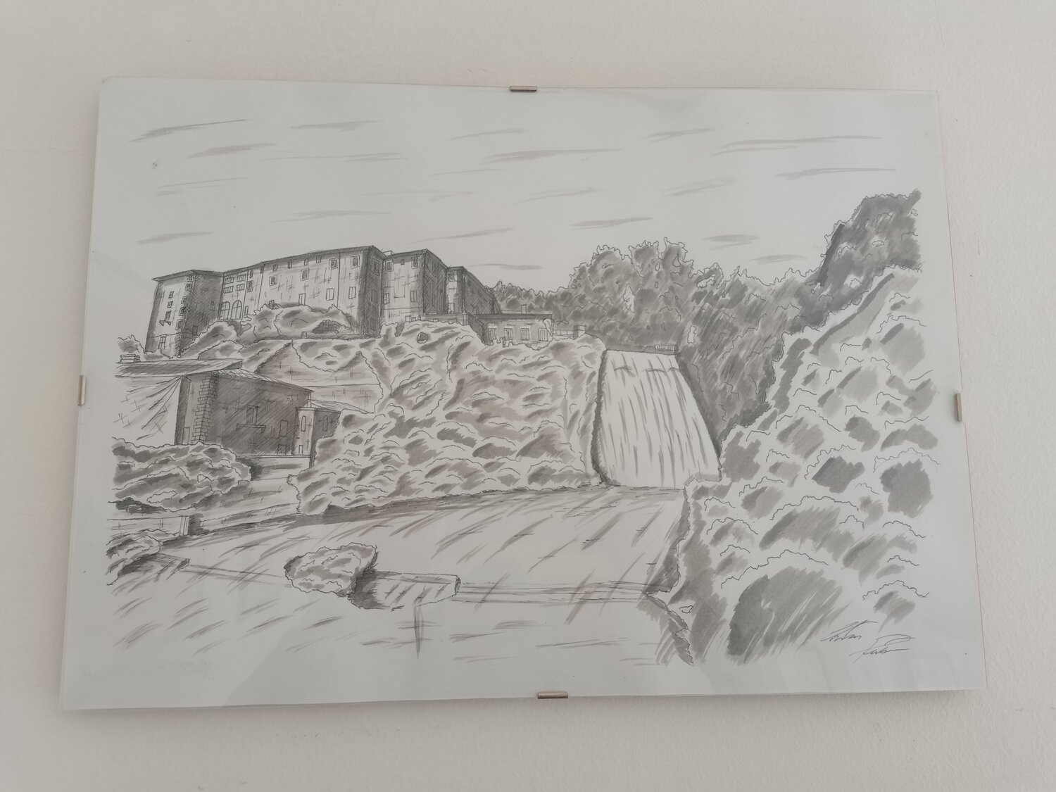 L'isola del Liri Christian Penta Drawing for sale