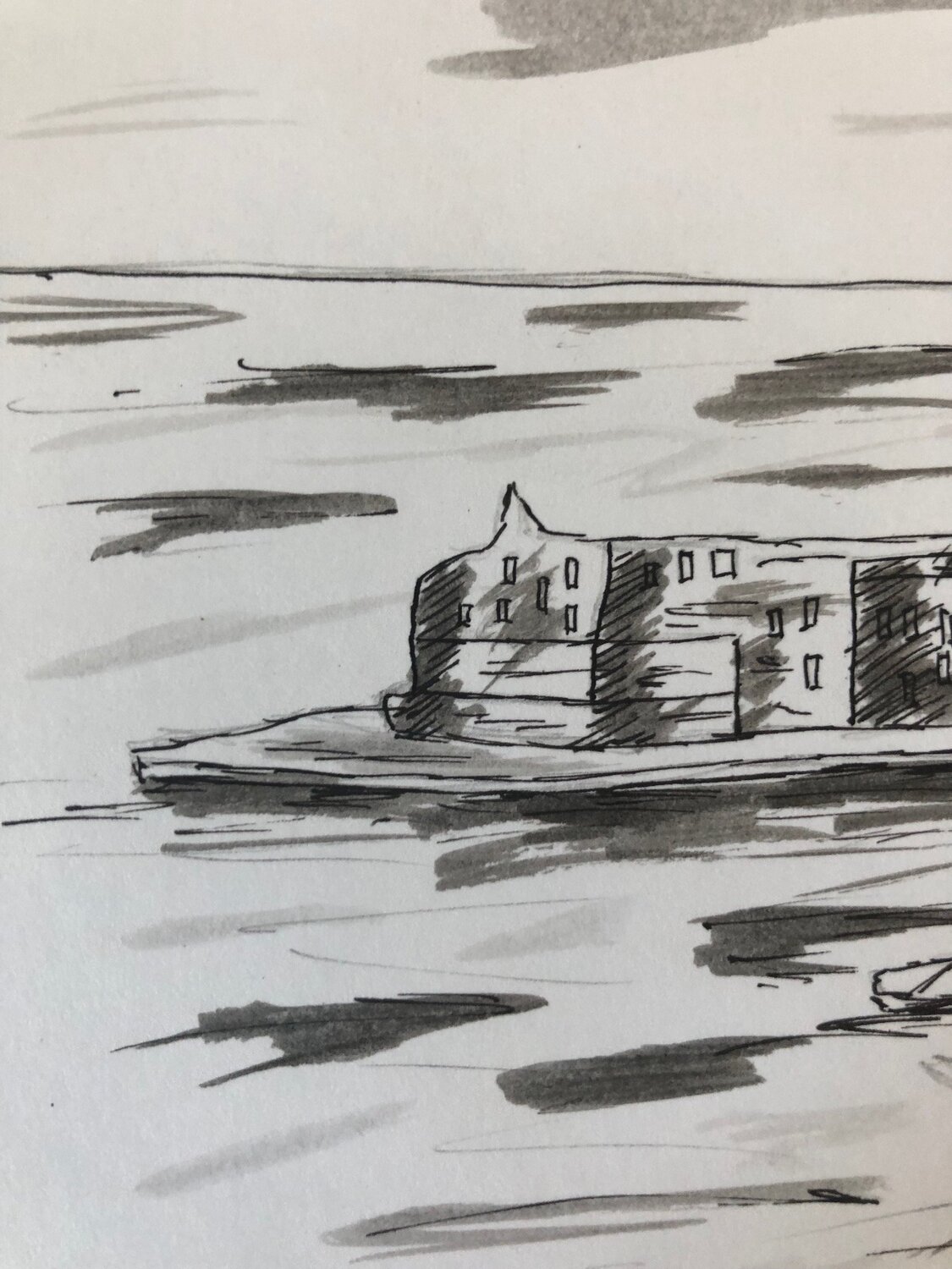 Il porto di Gaeta Christian Penta Drawing for sale