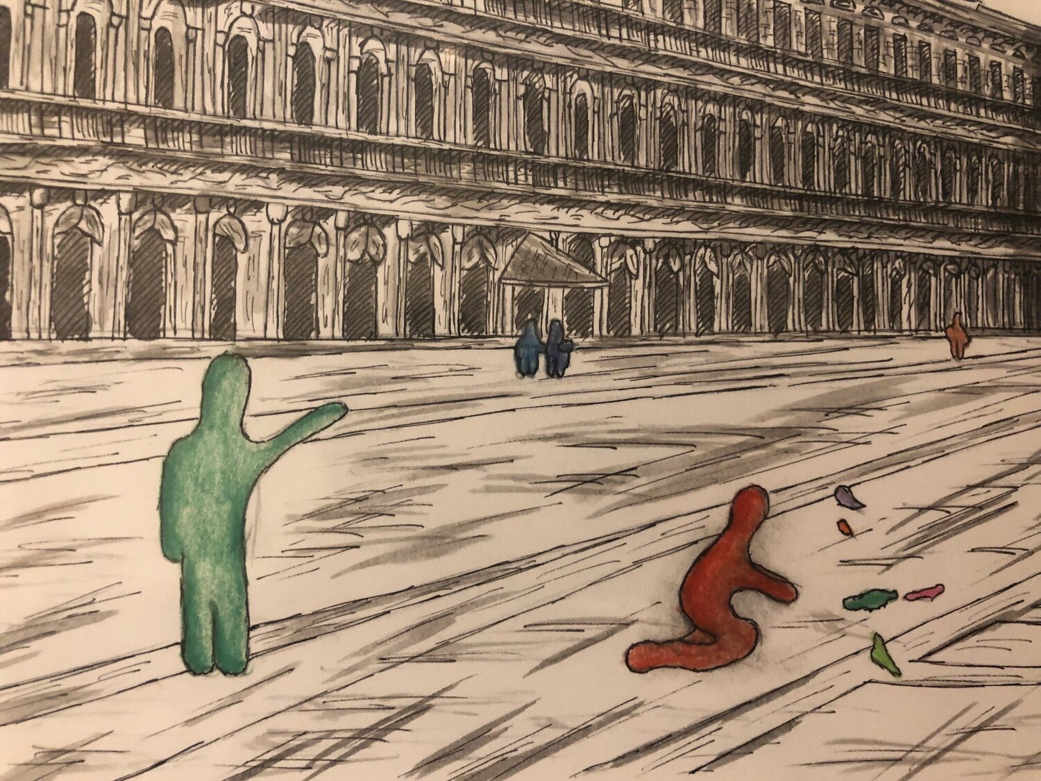 La condivisione Christian Penta Drawing for sale